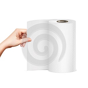 Paper Towel Hand Realistic Image