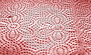 Paper towel surface with blur effect in red color