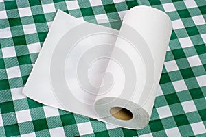 Paper towel on tabletop