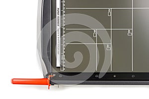 Paper trimmer on white