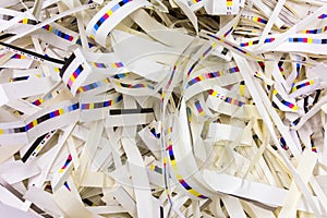 Paper Trimmings Waste CMYK Printing Industry Background Strips C