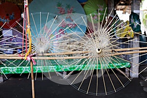 Paper umbrellas , in Chiang Mai , Thailand