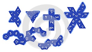 Paper Unwrap Templates of Dice for Boardgames