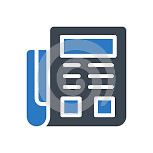 Paper vector glyph color icon