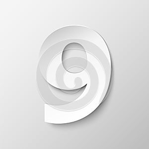 Paper vector number nine