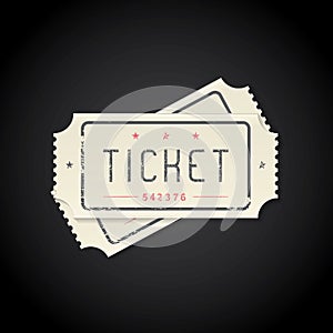 Paper vintage tickets