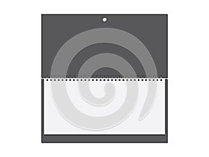 Paper wall spiral calendar mockup vector