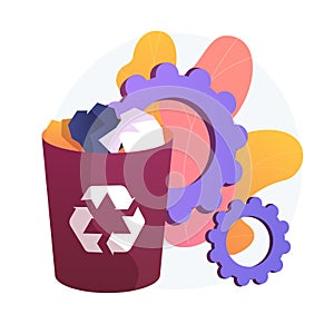 Paper waste bin vector concept metaphor.