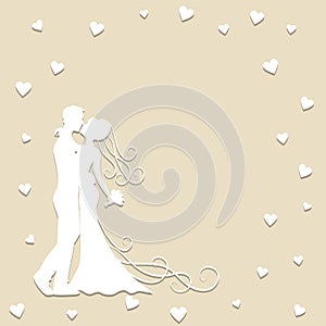 Paper wedding card