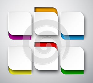 Paper white rounded notes