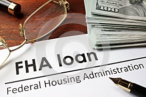 Paper with words fha loan