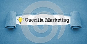 Paper work with guerilla marketing photo