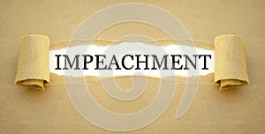 Paper work with impeachment