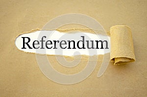 Paper work with referendum