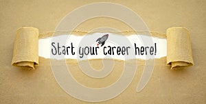 Paper work with rocket and start your career here