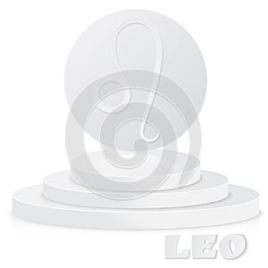 Paper Zodiac sign. Leo - Astrological and Horoscope symbol on pe