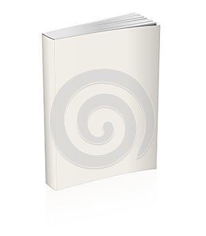 Paperback books blank white template for presentation layouts and design
