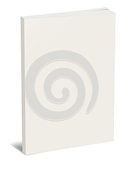 Paperback books blank white template for presentation layouts and design