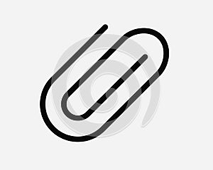 Paperclip Icon Paper Clip Attach Document Email File Attachment Note Page Folder Media Stationery Shape Sign Symbol Vector
