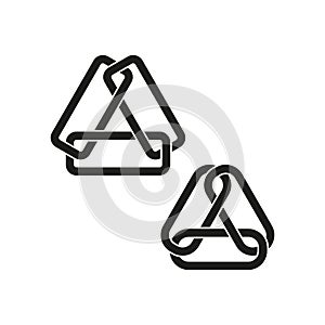 Paperclip icons set. Office stationery symbols. Vector illustration. EPS 10.