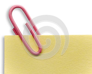 Paperclip on a note