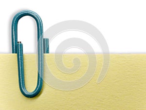 Paperclip on a note