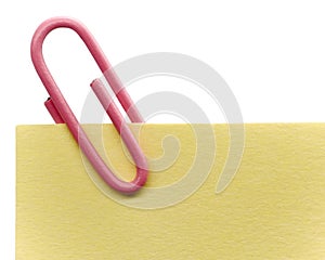 Paperclip on a note