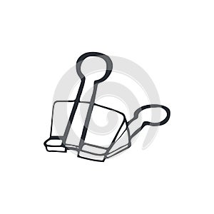 Paperclip sketch isolated