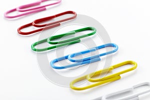 Paperclip on white background