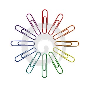 Paperclips color wheel 3d