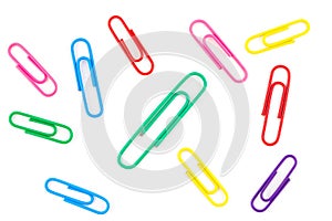 Paperclips isolated