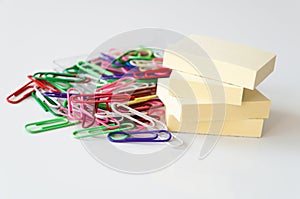 Paperclips and post-it notes