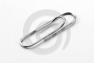 Paperclips on white background