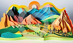 Papercut Adventure Valley Nature