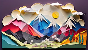 Papercut Mountain Range Camping