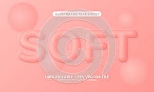Editable Soft 3D Text Effect.