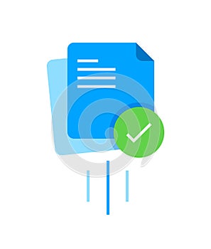 success upload data, document, file concept