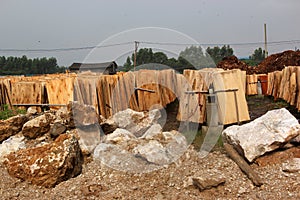 The papermaking materials yard photo