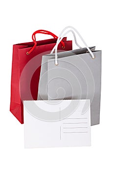 Papers bag with a gift card.