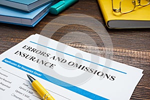 Papers with errors and omissions insurance eo form.