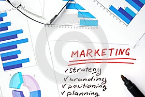 Papers with graphs and marketing