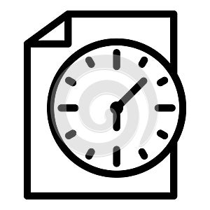 Papers jet lag icon, outline style