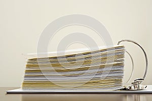 Papers in a ring binder