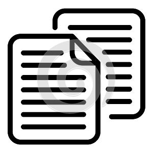 Papers scenario icon, outline style