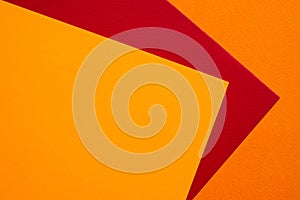 Papers yellow red orange chape background. photo