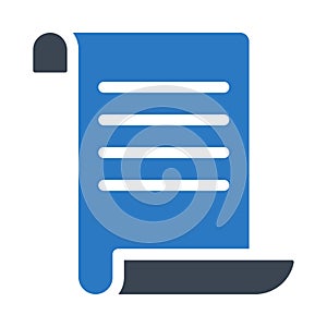 Papersheet vector glyph color icon