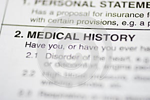 Paperwork #1 - Medical History