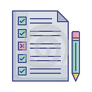 Paperwork list Vector Icon which can easily modify or edit