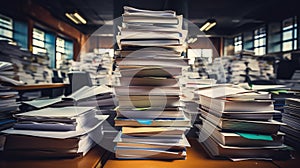 paperwork stack of office papers