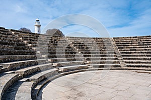 Paphos, Paphos District, Cyprus - The Nea Pahos Amphitheater at the Fabrica Hill photo